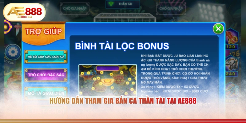 Hướng dẫn tham gia Bắn Cá Thần Tài tại AE888