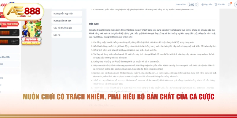 Muốn chơi có trách nhiệm, phải hiểu rõ bản chất của cá cược